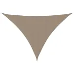 Parasolar gri taupe 3,5x3,5x4,9 m țesătură oxford triunghiular GartenMobel Dekor