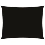 Pânză parasolar, negru, 4x6 m, țesătură oxford, dreptunghiular GartenMobel Dekor