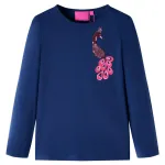 Tricou pentru copii cu mâneci lungi, bleumarin, 116 GartenMobel Dekor