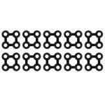 Conectori covoraș, 10 buc., negru, cauciuc GartenMobel Dekor