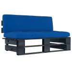 Canapea de mijloc de grădină din paleți, negru, lemn pin tratat GartenMobel Dekor