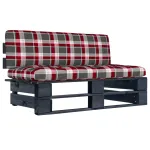 Canapea de mijloc de grădină din paleți, negru, lemn pin tratat GartenMobel Dekor