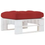 Otoman din paleți de grădină, alb, lemn de pin tratat GartenMobel Dekor