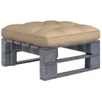 Taburet de grădină din paleți, gri, lemn de pin impregnat GartenMobel Dekor