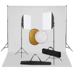 Kit studio foto cu lumini softbox, fundal și reflector GartenMobel Dekor