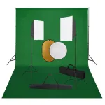 Kit studio foto cu lumini softbox, fundal și reflector GartenMobel Dekor