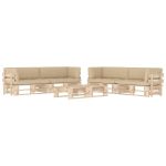Set mobilier de grădină cu perne, 6 piese, lemn pin tratat GartenMobel Dekor