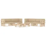 Set mobilier de grădină cu perne, 6 piese, lemn pin tratat GartenMobel Dekor