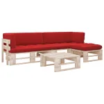 Set mobilier paleți cu perne, 4 piese, lemn de pin tratat GartenMobel Dekor