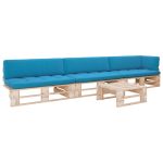 Set mobilier paleți cu perne, 4 piese, lemn de pin tratat GartenMobel Dekor