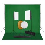 Set studio foto cu lumini softbox, fundal și reflector GartenMobel Dekor