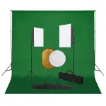 Set studio foto cu lumini softbox, fundal și reflector GartenMobel Dekor