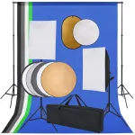 Set studio foto cu lumini softbox, fundal și reflector GartenMobel Dekor
