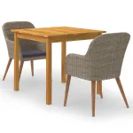 Set mobilier de grădină, 3 piese, maro GartenMobel Dekor