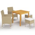 Set mobilier de grădină, 5 piese, bej GartenMobel Dekor