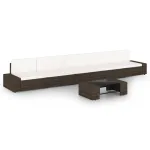 Set mobilier de grădină cu perne, 6 piese, maro, poliratan GartenMobel Dekor