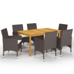 Set mobilier de grădină, 7 piese, maro GartenMobel Dekor