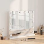 Oglindă LED pentru Vanity Alb 50 x 10 x 44 cm Sticlă și Oțel GartenMobel Dekor