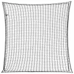 Plasă de remorcă cu funie elastică, negru, 3x3 m, PP GartenMobel Dekor