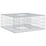 Pat ridicat din gabion Argintiu 100 x 100 x 40 cm GartenMobel Dekor