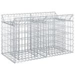 Pat ridicat din gabion Argintiu 100 x 50 x 60 cm GartenMobel Dekor