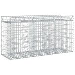 Pat ridicat din gabion Argintiu 150 x 50 x 80 cm GartenMobel Dekor