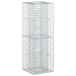 Pat ridicat din gabion Argintiu 50 x 50 x 150 cm GartenMobel Dekor