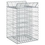 Pat ridicat din gabion Argintiu 50 x 50 x 80 cm Oțel Galvanizat GartenMobel Dekor