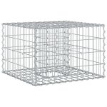 Pat ridicat din gabion Argintiu 60 x 60 x 40 cm Oțel Galvanizat GartenMobel Dekor