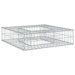 Pat ridicat din gabion Argintiu 80 x 80 x 20 cm Oțel Galvanizat GartenMobel Dekor