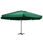 Umbrelă de soare de grădină, stâlp aluminiu, verde, 600 cm GartenMobel Dekor