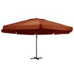Umbrelă de soare de grădină stâlp din aluminiu cărămiziu 600 cm GartenMobel Dekor