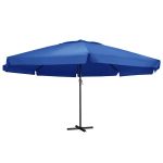 Umbrelă soare de grădină, stâlp aluminiu albastru azur 600 cm GartenMobel Dekor