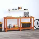 Banc de lucru Maro Ceară 180 x 50 x 80 cm Lemn masiv de pin GartenMobel Dekor