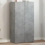 Fișet, gri beton, 60x32x115 cm, lemn prelucrat GartenMobel Dekor