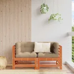 Sofa de colț pentru grădină Lemn masiv de pin Maro Ceară GartenMobel Dekor