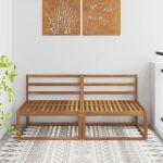 2 Bucată Canapea Medie pentru Exterior Lemn Solid de Acacia GartenMobel Dekor