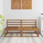 2 Bucată Canapea Medie pentru Exterior Lemn Solid de Acacia GartenMobel Dekor