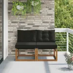 2 Bucată Canapea centrală pentru exterior GartenMobel Dekor