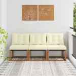 3 Bucată Canapea centrală pentru exterior GartenMobel Dekor