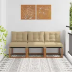 3 Bucată Canapea centrală pentru exterior GartenMobel Dekor