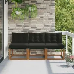 3 Bucată Canapea centrală pentru exterior GartenMobel Dekor