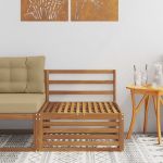 Canapea Medie pentru Exterior Lemn Solid de Acacia natural GartenMobel Dekor