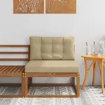 Canapea Medie pentru Exterior Lemn Solid de Acacia natural GartenMobel Dekor