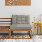 Canapea Medie pentru Exterior Lemn Solid de Acacia natural GartenMobel Dekor