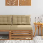 Canapea centrală pentru exterior Lemn Solid de Acacia natural GartenMobel Dekor