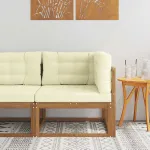 Canapea de colț pentru exterior Lemn Solid de Acacia natural GartenMobel Dekor