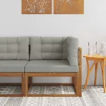 Canapea de colț pentru exterior Lemn Solid de Acacia natural GartenMobel Dekor