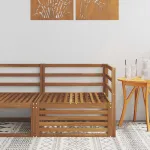 Canapea de colț pentru exterior Lemn Solid de Acacia natural GartenMobel Dekor