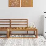 Canapea de exterior cu braț final natural 115 x 83 x 73 cm GartenMobel Dekor